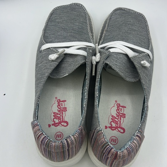 Jellypop Carter Canvas Light Grey Boating Shoes Loafer Sneakers - Picture 3 of 7